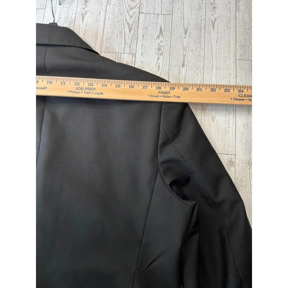 Cenne des Graoom Men's 44R Black 160s Wool Double Breasted Blazer Quiet Luxury